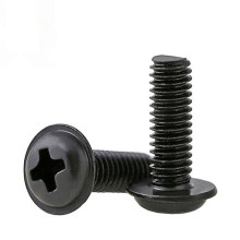 Black Oxide M2 M2.5 M3 M4 PWM Phillips Pan Washer Head Machine Screws With Collar